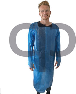 10 stuks / wegwerp jas / beschermjas / blauw / stofjas / labjas / disposable bezoekersjas / non-woven polypropyleen