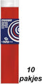 10 vel crêpepapier rood 100513