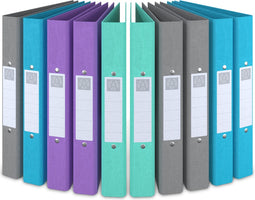 10 x Duurzaam A4 Ringmap - Zonder plastic, Gerecycleerd, Met 2 ringen, Rug 40 mm - Ringband, Ordner