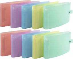 10 x Ringmap - A5, 26,5 x 16 cm, 2 ringen, Voor steekkaarten - Ringband - Chromaline Pastel