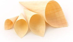 100 st. Amuse Puntzakjes Hout (FSC) - Medium