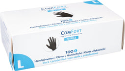 1000 x Comfort Nitril handschoenen zwart - Maat L - 10 x 100 stuks