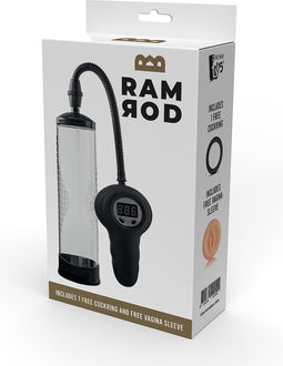 Dream Toys - Ramrod automatisch penispomp met digitale drukmeter - Zwart
