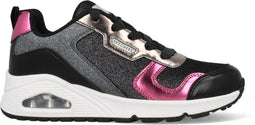 Skechers Uno Metallic Remix - Lage sneakers - Zwart - Maat 28
