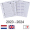 1011-03 A5 Organizer 1 week per 2 paginas 2023-2024-2025 aligator zwart Kalpa
