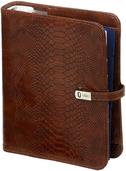 1011-74 A5 Organizer 1 week per 2 paginas 2022-2023-2024 croco bruin Kalpa