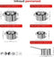 Smile Pannenset - Kookpannenset Inductie met Antiaanbaklaag - RVS - Set van 5 (5 stuks)