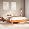 vidaXL - Bed - met - matras - massief - grenenhout - wasbruin - 140x190 - cm