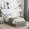 vidaXL - Bedframe - met - hoofdeinde - bewerkt - hout - grijs - sonoma - 90x200 - cm