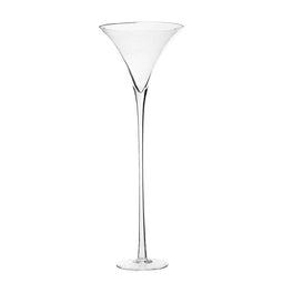 Mica Decorations martini vase glass on foot size: 95 x 35cm