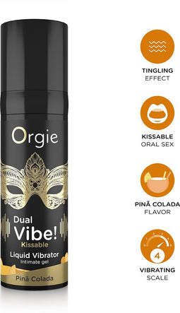 Orgie - Dual Vibe! Kissable Liquid Vibrator - Pina Colada - 0.5 fl oz / 15 ml