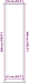 vidaXL - Deurmat - 115x500 - cm - zwart