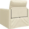 vidaXL - Vloer - Sofa - Bed - 2-in-1 - Crème - 74x77x81 - cm - Faux - Leer