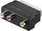 Wentronic AVK 195 - SCART naar 3x RCA adapter - Vernikkelde contacten - Zwart