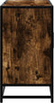 vidaXL - Wastafelkast - 80x33x60 - cm - bewerkt - hout - gerookt - eikenkleurig