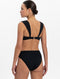 Beachlife Black Swirl - Dames Bikinitopje - Voorgevormde cups Beugel Afneembare Schouderbanden - Zwart