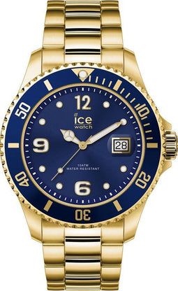 Ice-Watch ICE Steel - IW016761 - Polshorloge - Goudkleurig staal - Ø 40 mm - Blauwe wijzerplaat