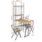 vidaXL - Ontbijttafelset - met - twee - stoelen - (inklapbaar)