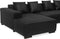 LUNGO - Hoekbank - Zwart - Rechterzijde - 285 cm - Leer