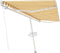 vidaXL - Luifel - vrijstaand - handmatig - uittrekbaar - 500x350 - cm - geel - en - wit