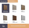 Perel Akoestisch wandpaneel - Geluidsabsorberend - Acacia walnoot-zwart - 1250 x 300mm (set van 4)
