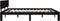 vidaXL - Bedframe - massief - hout - zwart - 180x200 - cm