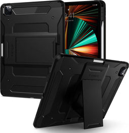 Spigen Tough Armor Pro - Hoes voor iPad Pro 12.9 (2021) - Uitklapbare standaard - Zwart