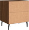 vidaXL - Nachtkastje - 40x35x47,5 - cm - bewerkt - hout - bruin - eikenkleur