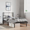 vidaXL - Bedframe - met - hoofdbord - metaal - zwart - 100x200 - cm