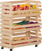 vidaXL - Groentetrolley - 77x30x80 - cm - massief - grenenhout