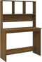 vidaXL - Bureau - met - schappen - 110x45x157 - cm - bewerkt - hout - bruineikenkleur