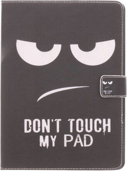 Tablet Hoes Geschikt voor iPad Air 1 (2013) - Design Softcase Bookcase - Zwart / Meerkleurig /Don't touch my pad