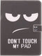 Tablet Hoes Geschikt voor iPad Air 1 (2013) - Design Softcase Bookcase - Zwart / Meerkleurig /Don't touch my pad