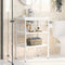 vidaXL Wastafelframe - 59x38x83 cm - gepoedercoat ijzer - wit