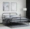 vidaXL - Bedframe - met - voetbord - zonder - matras - metaal - zwart - 180x200 - cm