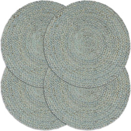vidaXL - Placemats - 4 - st - rond - 38 - cm - jute - olijfgroen