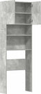 vidaXL - Wasmachinekast - 64x24x190 - cm - bewerkt - hout - betongrijs