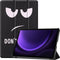 imoshion Tablet Hoes Geschikt voor Samsung Galaxy Tab S9 11.0 inch FE / Tab S9 - imoshion Design Trifold Bookcase - Zwart /Don't touch