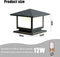 Sokkellamp voor buiten, 12 W bolderlamp buiten, grijs, tuinpadverlichting van gegoten aluminium, 3 k