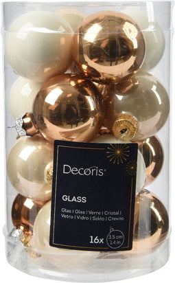 Kerstballen glas d3.5 cm prl 16st