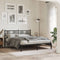 vidaXL - Bedframe - met - hoofdbord - metaal - zwart - 160x200 - cm
