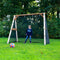 AXI 4-in-1 SportsFun in Wit/Bruin - 4-in-1 Frame voor schommel, voetbal, volleybal en tennis - Schommelframe met net voor diverse sporten - FSC hout