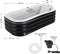 Juskys Opblaasbaar Ligbad M - PVC - 300 L - Zwart/Wit