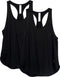 Dames Tanktop Sporttop Racerback Fitness Yoga Mouwloze Shirts, 2-Pack