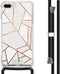 iMoshion Hoesje Geschikt voor iPhone 8 Plus / 7 Plus Hoesje Met Koord - iMoshion Design Hoesje met Koord - Wit / Meerkleurig / Goud / White Graphic