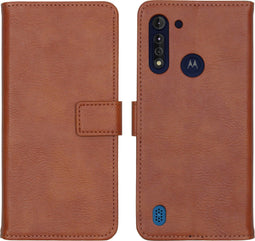 iMoshion Hoesje Geschikt voor Motorola Moto G8 Power Lite Hoesje Met Pasjeshouder - iMoshion Luxe Bookcase - Bruin