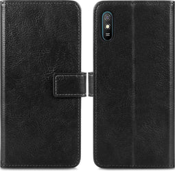 iMoshion Hoesje Geschikt voor Xiaomi Redmi 9A Hoesje Met Pasjeshouder - iMoshion Luxe Bookcase - Zwart