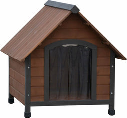 @Pet - @Pet - @Pet - Hondenhok - met - kunststof - flappen - Rustique - 76x76x72 - cm - bruin