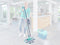 Leifheit Profi XL vloerwisser - 42 cm dweilbreedte - 360° draaibaar scharnier - Turquoise Grijs