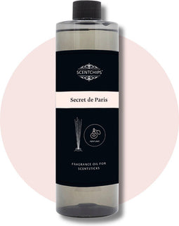 Scentchips® Geurstokjes Navulling - Secret de Paris - Geurverspreider - Luchtverfrisser - Huisparfum - 400ml